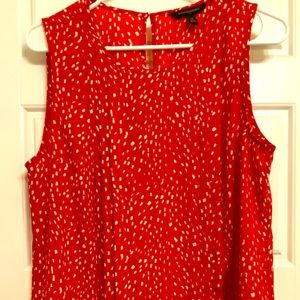 ♥️🤍Red, speckle, blouse from Banana Republic